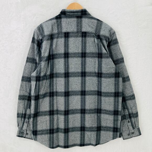 Carhartt Flannel Shirt Mens Large Tall Heavyweight Asphalt Gray Plaid New - Picture 10 of 11